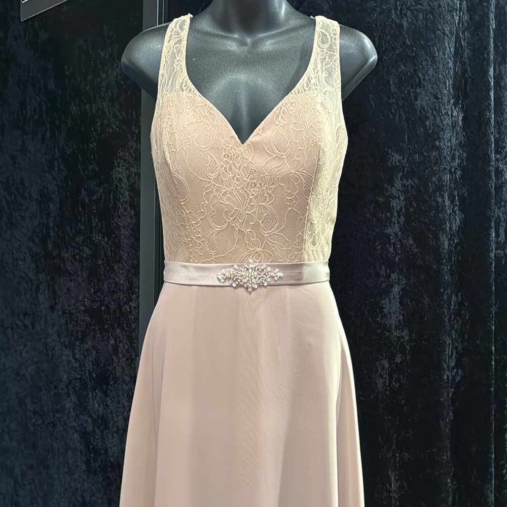 Cream Sleeveless Maxi Dress with Embellished V-Neck
